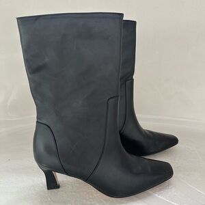 27 Edit Savina Black Leather Boot
